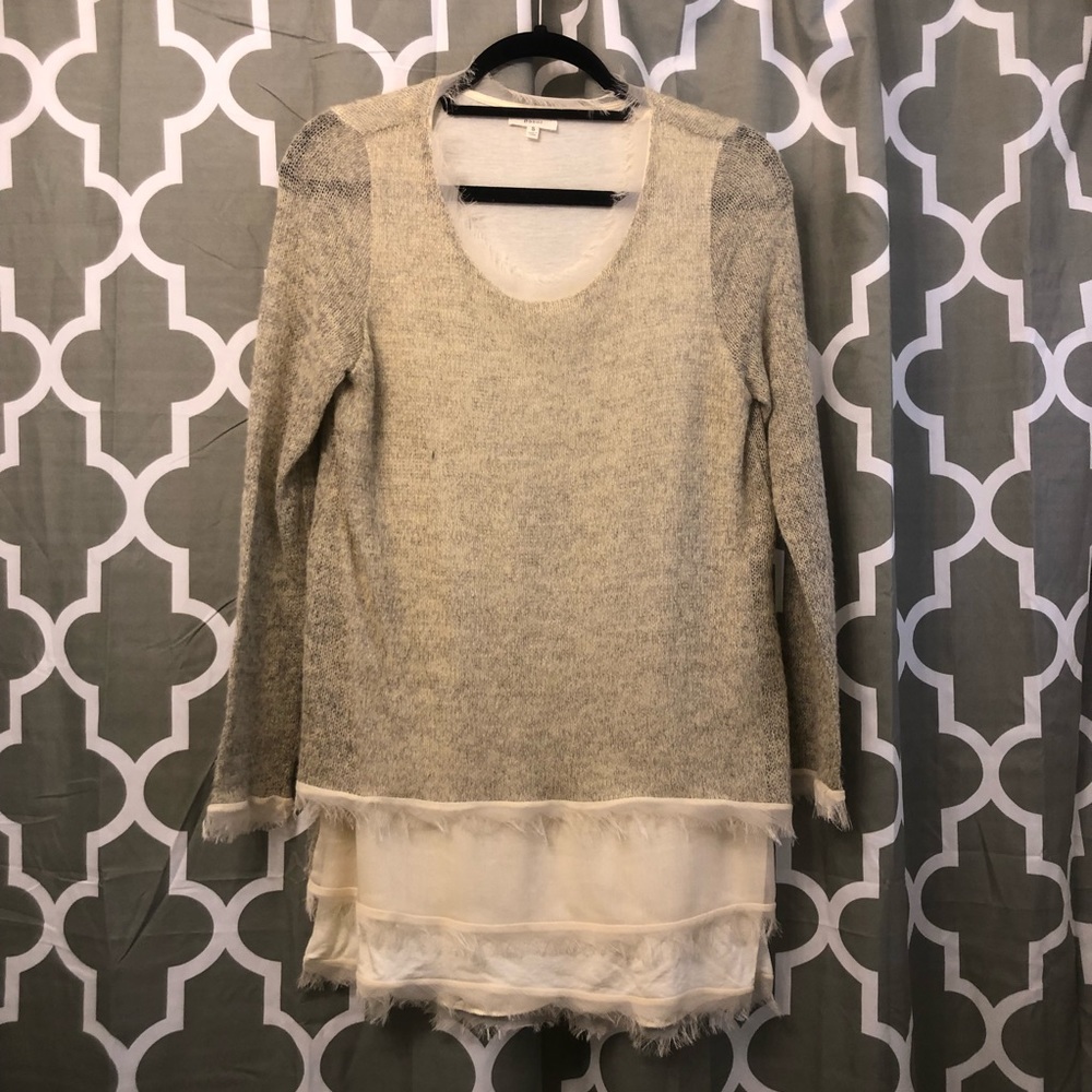 Easel Womens Size Small Sweater Knit Sweater Blouse Top Long Sleeve